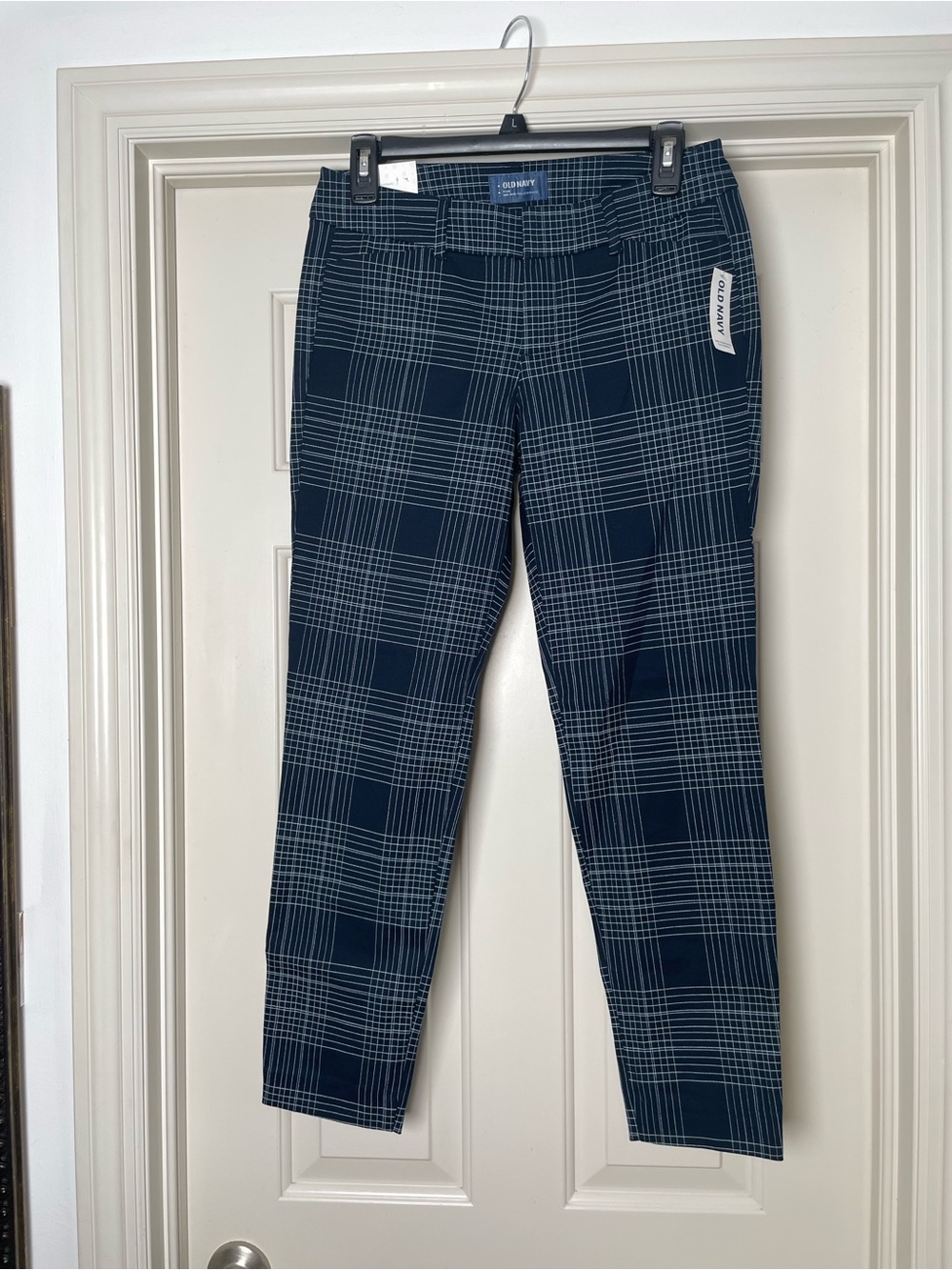 Old Navy, Navy Plaid Pixie Pants